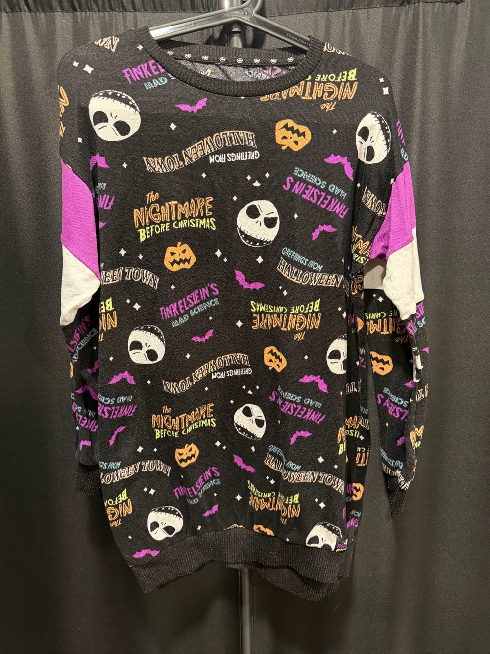 The Nightmare Before Christmas Black & Purple Kids Sweatshirt - Official